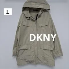 【DKNY】フードジャケット　マウンテンパーカー　L ベージュ　ナイロン