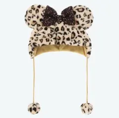 タグ付き ディズニー ファンキャップ ミニー ヒョウ柄　レオパード ブラウン