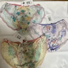 タグ付き未使用品 ショーツ3枚 Mサイズ ミッシェルクラン 花柄