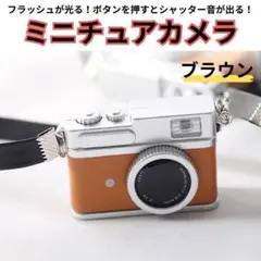 ミニチュア カメラ 茶 雑貨 ぬい活 ドールハウス ディスプレイ コンデジ