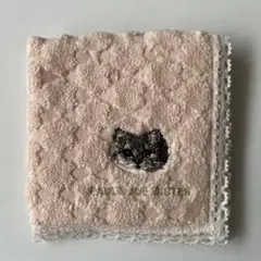 PAUL & JOE 猫刺繍 タオルハンカチ