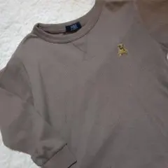 POLO テディベア刺繍 長袖カットソー ベージュ