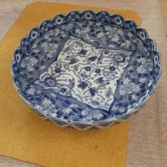 ♥未使用♥ 龍峰窯 大皿5枚揃 祥瑞玉渕22大皿揃 三洋陶器 染付 盛皿 和食器 美濃焼 三洋陶器 龍峯窯 金彩古伊万里 祥瑞花丸紋 銘々皿 和皿 5