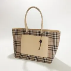 バーバリー ロンドン トートバッグ ノバチェック ハンドバッグ レザー