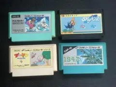 ファミコンソフト アイスクライマー スカイキッド 1942 プーヤン 4本