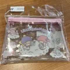 リトルツインスターズ キキララ ミニクリアポーチ スピンズ わたあめ