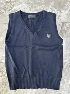 COMME CA ISM ネイビー Vネック ベスト 110A