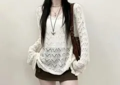 shein 森ガール　y2k トップス　Ｖネック