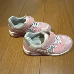 光る靴　 X TOKYO キッズ スニーカー ピンク マジックテープ