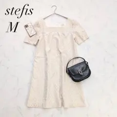 ステファニー/レースワンピース/半袖ワンピース/日本製/花柄/美品✨️のサムネイル