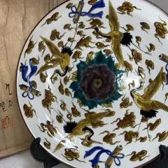 セール】陶磁器九谷焼 7号皿 古九谷 鶴 | Mercari