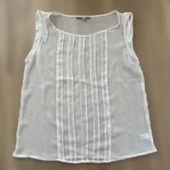 Gap ホワイト ノースリーブ シャツ