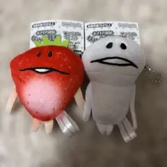 おさわり探偵　なめこ栽培キット　ぬいぐるみマスコット　イチゴ　白なめこ