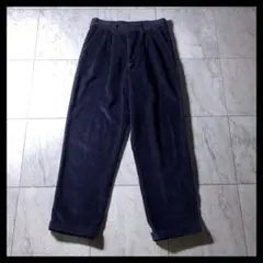 00s〜 DOCKERS 2タック ワイド コーデュロイパンツ ネイビー W32