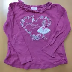 メゾピアノバレリーナモチーフ長袖カットソー