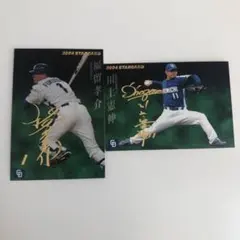 プロ野球チップスカード　2004年 スターカード 2枚セット　川上憲伸　福留孝介
