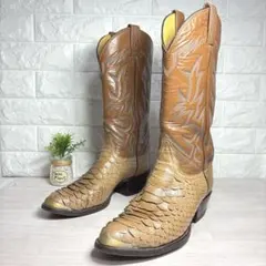 70s 希少ビンテージTony Lama ウエスタンブーツ パイソン 7 1/2のサムネイル