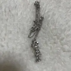 シルバーキャラクター型ネックレス ミニーマウス