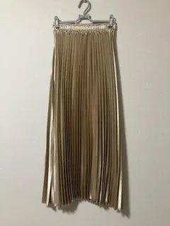 【美品】fifth フィフス シャイニー ゴールド　ロングプリーツスカート