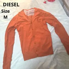 【オシャレ☆DIESEL】オレンジ　カーディガン　サイズMのサムネイル