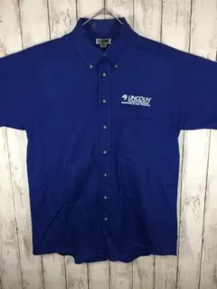 EDWARDS　半袖ワークシャツ USA古着＊ブルー　Lサイズ　M-1-25のサムネイル