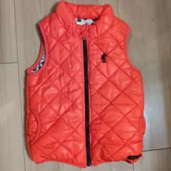 ミッキーマウス ダウン ベスト レッド 110