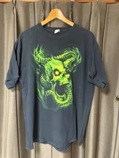 00's JERZEES スカル&スネークグラフィック Tシャツ