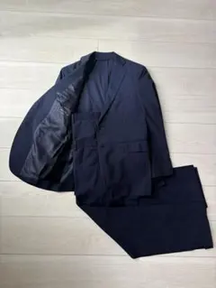 【高級REDA生地】ザ・スーツカンパニー ツーパンツスーツ ネイビー 夏用
