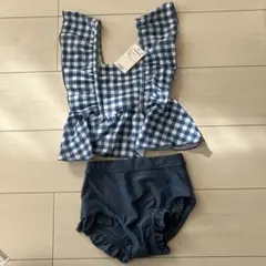 ギンガムチェック水着 セパレート 130cm