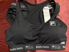 Ｌ☆フィラ☆スポーツブラ&ショーツセット FILA ブラッククーポンポイント消化