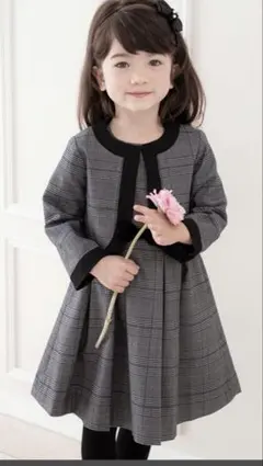 キャサリンコテージ　セットアップ　160 紺チェック