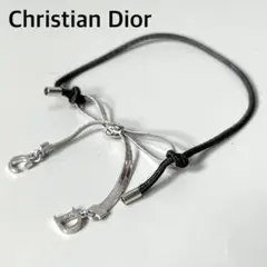 Christian Dior CDロゴ リボン レザーブレスレット - メルカリ