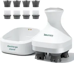 電動ブラシ⭐️ヘッドスパ 完全防水 ワンタッチ電源 USB充電台座付きのサムネイル