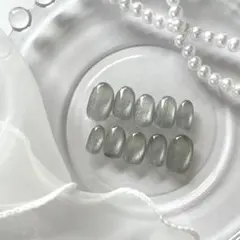 ネイルチップ　マグネットネイル　シルバーネイル　シルバーマグ　きらきら