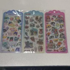 ドロップジュエリーシール　パワパフ　トムジェリ　はぴだんぶい　３枚セット