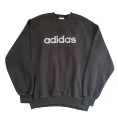 00s adidas フェード 刺繍ロゴ ラグラン スウェット　25091702