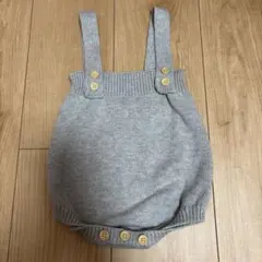 konoha グレー ニットロンパース