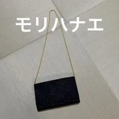 ブラック刺繍クラッチバッグ