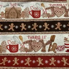 USAコットン クリスマス 生地 ジンジャーブレッド スイーツ