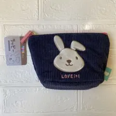 ＊新品＊　ラッピー　コーデュロイポーチ ネイビー
