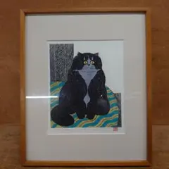 絵画 粒画 勝田幸男 桜とみみずく 絵画 粒画 勝田幸男 桜とみみずく - メルカリ