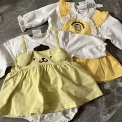 新品未使用バースデイ　ポムポムプリン　ロンパース2点