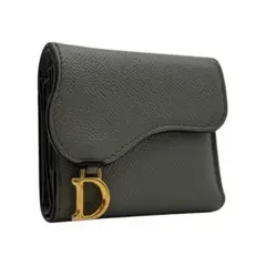 Dior ディオール サドル ロータスウォレット 三つ折り財布 グレーのサムネイル