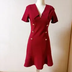 美品 Dazzy タイトワンピース ミニ マーメイド 金ボタン キャバドレス