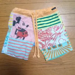 デニムダンガリー ミッキー DENIM DUNGAREE 110cm タオル生地