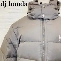 DJ honda ダウンジャケット M ブラック フード付き 古着【110】