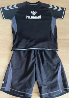hummel ブラック サッカーセットアップ