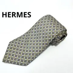 【us24-9】HERMES エルメス　シルク　ネクタイ