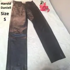 極美品！Harold Daniellホースハイド 馬革 本革レザーパンツ M ハロルズギア レザーパンツ ホースハイド 馬革 Mサイズ Harold's gear