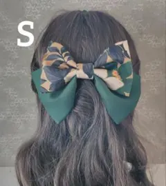 卒業式　髪飾り　はいからさん　りぼん　緑　グリーン　S　和柄　袴　小学生　大学生